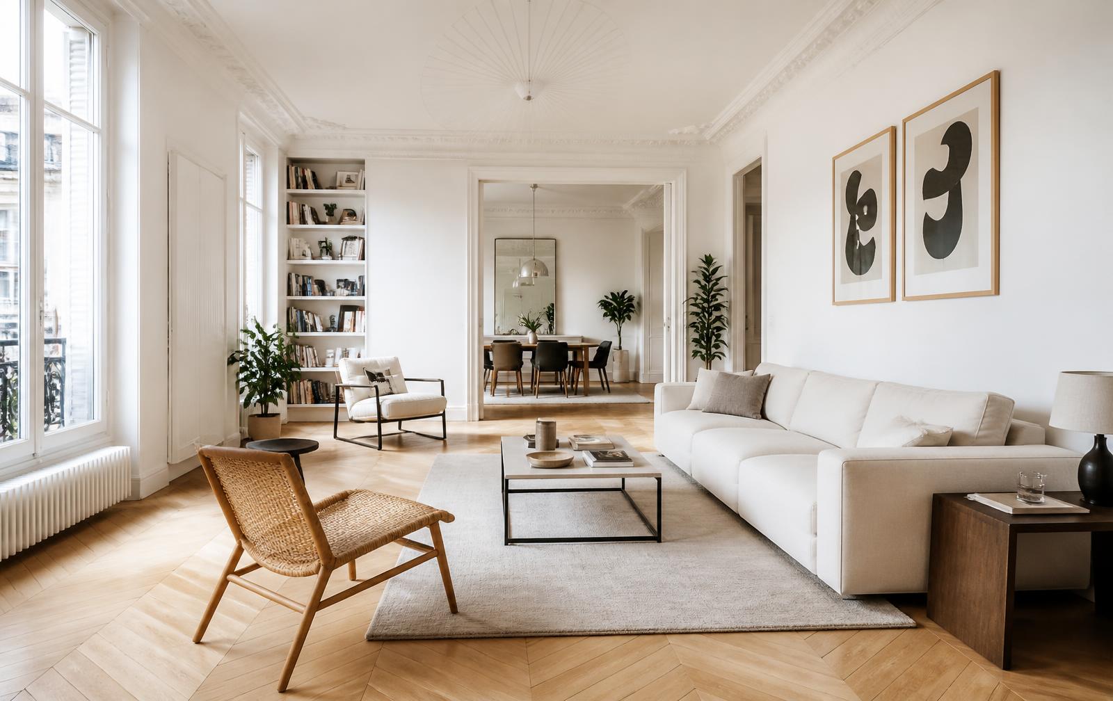 Intérieur rénové lumineux — visuel d'illustration
